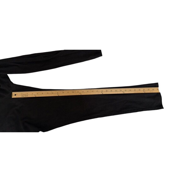 NYDJ Pull on Leggings Suede Look Women's 4 Long Black Elastic Waist Stretch - Picture 10 of 14